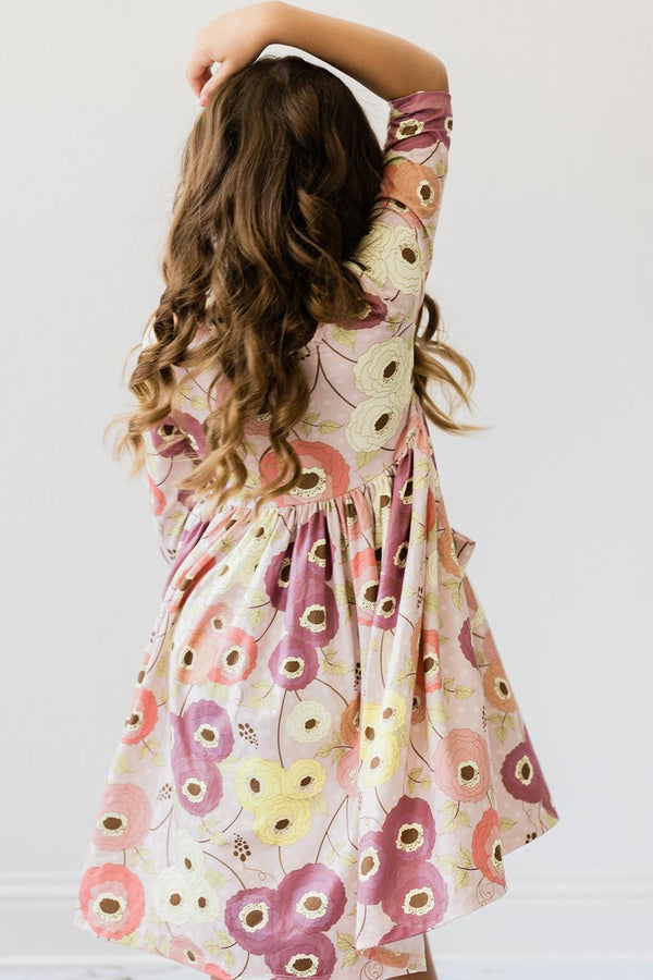 honeysuckle-3-4-sleeve-pocket-twirl-dress Mila & Rose - Sophia's StyleTwirl Pocket Dress 3/4-1