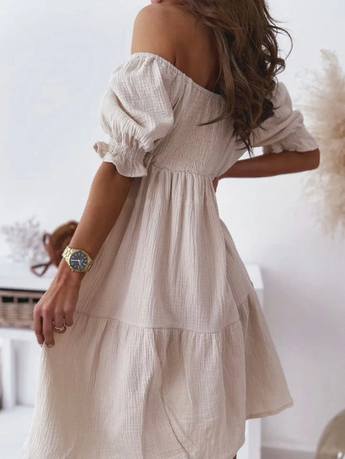 smocked-off-shoulder-mini-dress OhSoStyled at Sophia's Style-9