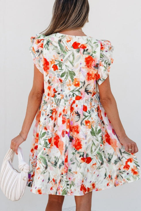 floral-double-ruffle-sleeve-v-neck-mini-dress OhSoStyled - Sophia's Style-3
