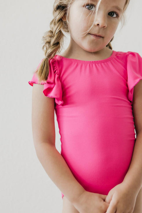 hot-pink-s-s-flutter-sleeve-leotard Mila & Rose - Sophia's Style--12-24M--2