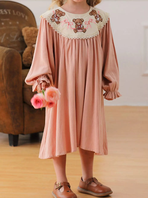 childrens-teddy-bear-embroidered-collar-long-sleeve-dress-ohso-kids-sophias-style-1