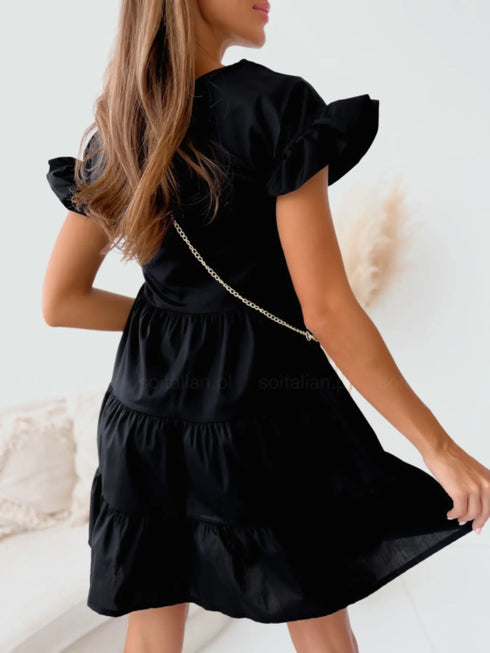 ruffle-sleeve-tiered-swing-dress-Sophia's Style-3