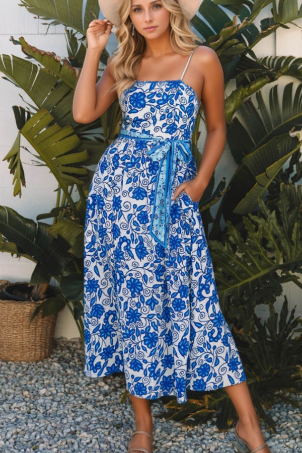 floral-printed-spaghetti-strap-maxi-dress-with-waist-tie OhSoStyled - Sophia's Style-1