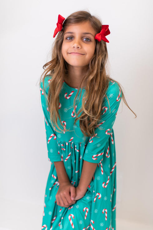 christmas-candy-3-4-sleeve-pocket-twirl-dress Mila & Rose - Sophia's Style-3