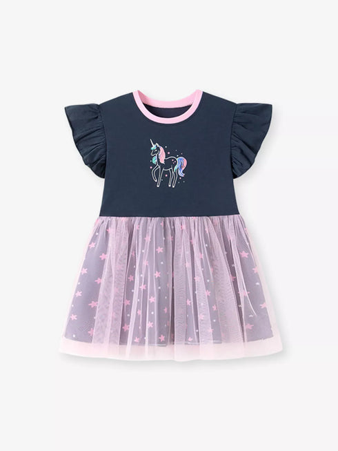 childrens-unicorn-graphic-ruffle-sleeve-tulle-dress-1-ohso-kids-sophias-style-1