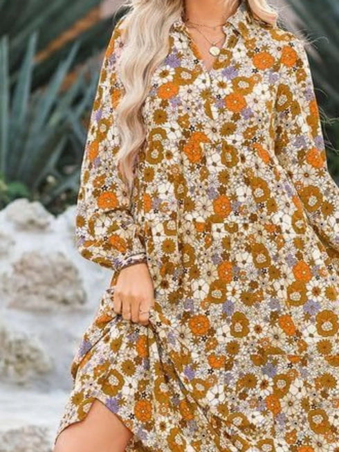 floral-print-balloon-sleeve-midi-dress-OhSoStyled-Sophia's-Style-3