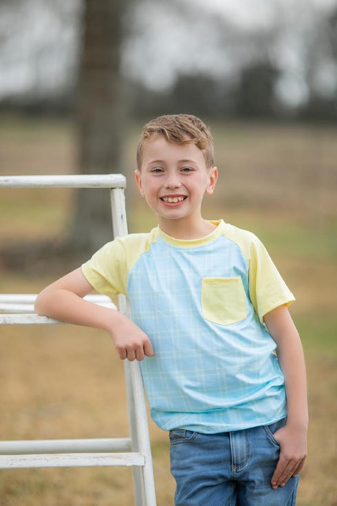 powder-blue-plaid-shirt-just-for-littles®️ - Sophia's Style -7