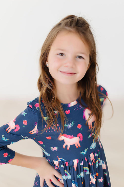 painted-skies-3-4-sleeve-pocket-twirl-dress Mila & Rose - Sophia's Style--12-24M--2