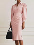 ruched-midi-shirt-dress-with-side-slit-OhSoStyled-Sophia's-Style-11