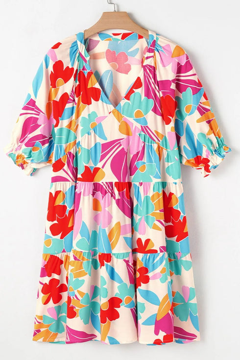 floral-bubble-sleeve-v-neck-tiered-ruffle-babydoll-dress OhSoStyled at Sophia's Style-7