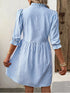 striped-half-sleeve-mini-shirt-dress OhSoStyled - Sophia's Style in Light Blue-2