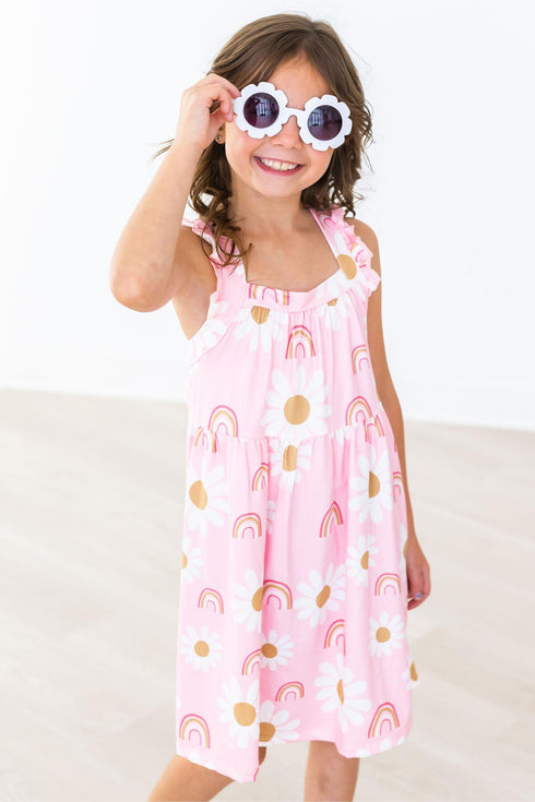 you-are-my-sunshine-ruffle-cross-back-dress Mila & Rose at Sophia's Style-You are My Sunshine Ruffle Cross Back Dress-2T-Ruffle Cross Back Dress-1