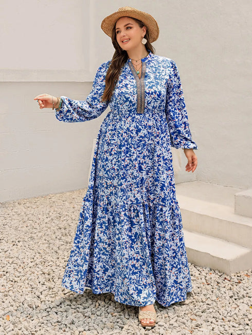 plus-size-floral-print-bohemian-maxi-dress-OhSoStyled-Sophia's-Style-2