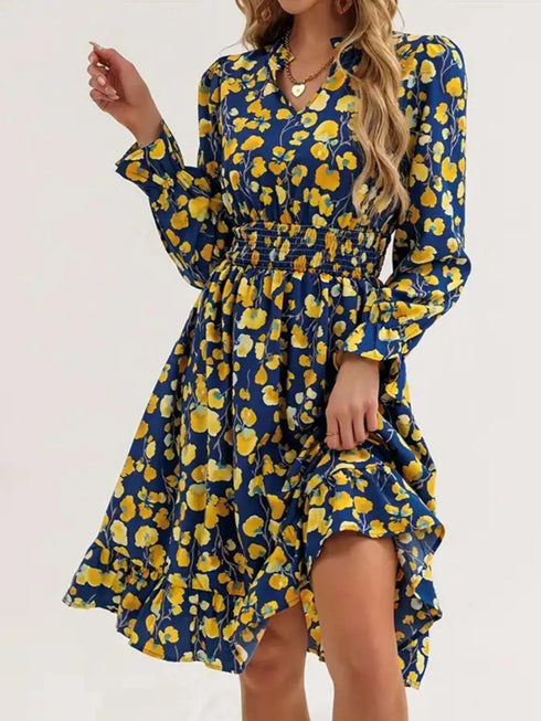 floral-notched-flounce-sleeve-dress-OhSoStyled-Sophia's-Style-17
