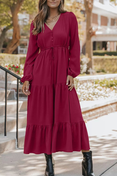 leopard-trim-notched-neck-short-puff-sleeve-shift-mini-dress-OhSoStyled-Sophia's-Style-3