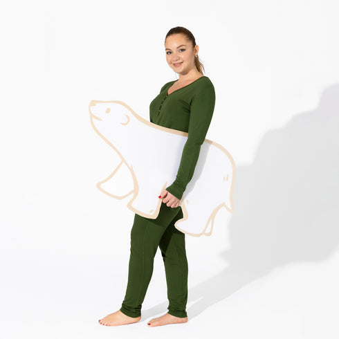 evergreen-bamboo-womens-pajama-set-bellabu-bear - Sophia's Style The "Easy Two-Piecey"-1