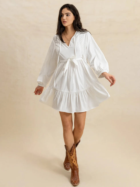 tiered-tie-neck-long-sleeve-mini-dress OhSoStyled - Sophia's Style in -8