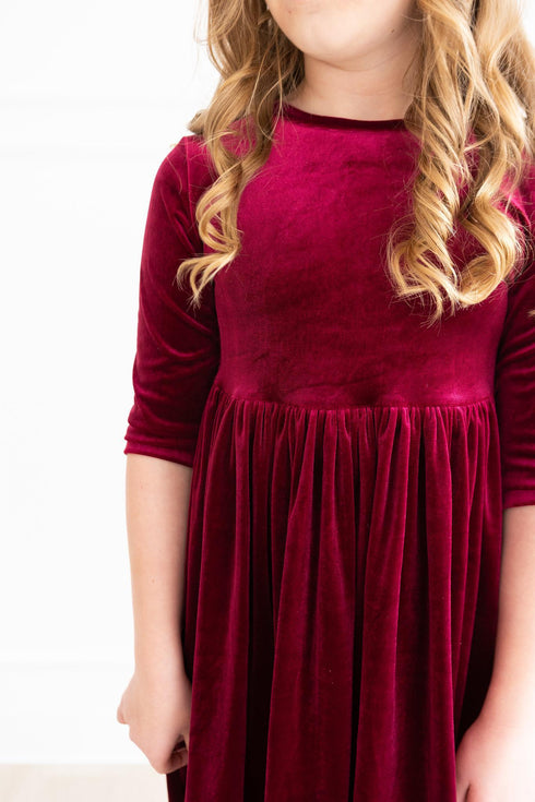 cranberry-velvet-twirl-dress Mila & Rose - Sophia's Style-4