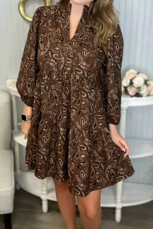 paisley-print-notched-mini-dress-OhSoStyled-Sophia's-Style-2