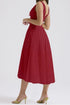 ruched-v-neck-sleeveless-dress-with-pockets OhSoStyled at Sophia's Style-9