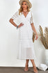 swiss-dot-v-neck-short-sleeve-midi-dress Sophia's Trends - Sophia's Style-White-L