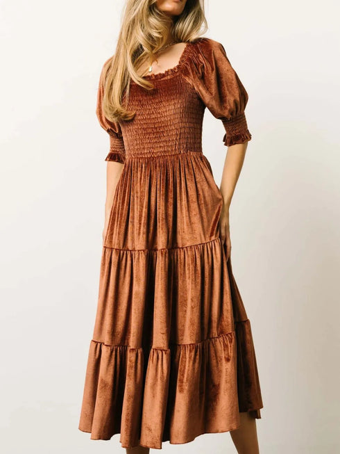 smocked-half-sleeve-tiered-midi-dress-OhSoStyled-Sophia's-Style-8