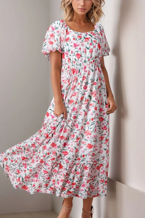 floral-short-puff-sleeve-tiered-dress OhSoStyled - Sophia's Style in Floral-1