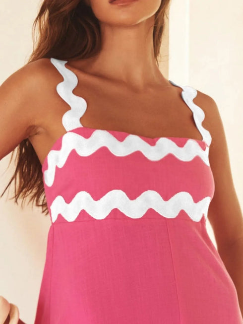 contrast-trim-square-neck-maxi-cami-dress OhSoStyled - Sophia's Style in Pink/Red-23