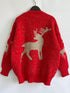 Reindeer Round Neck Long Sleeve Sweater