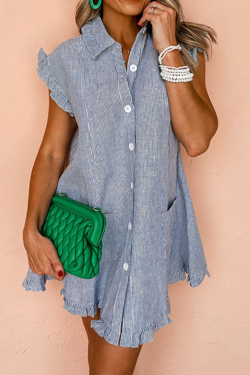 stripe-frilled-ruffled-cap-sleeve-button-up-mini-dress OhSoStyled - Sophia's Style in Stripe-4