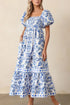 smocked-printed-square-neck-puff-sleeve-dress OhSoStyled at Sophia's Style-2