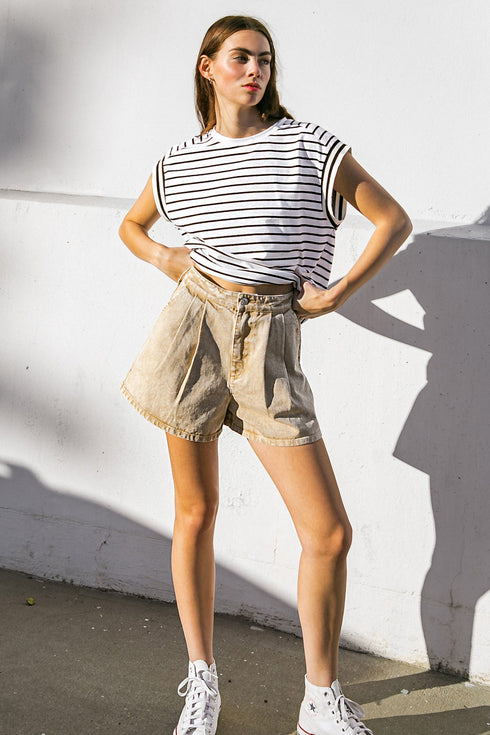 better-days-ahead-twill-shorts Flying Tomato-Sophia's StyleSHORTS-1
