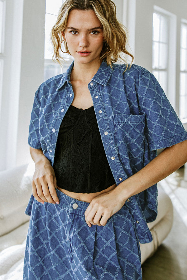 its-a-secret-denim-top Flying Tomato-Sophia's StyleTOPS-1