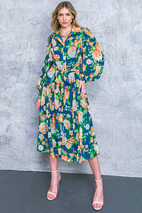 bubbly-bliss-woven-midi-shirt-dress Flying Tomato-Sophia's StyleDRESSES-1