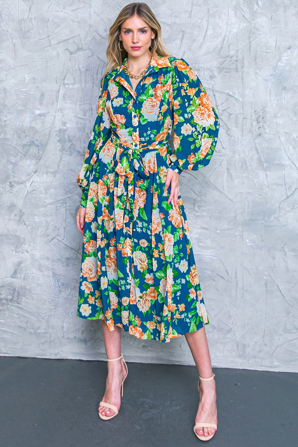 bubbly-bliss-woven-midi-shirt-dress Flying Tomato-Sophia's StyleDRESSES-1