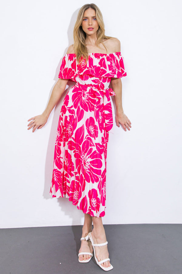 love-script-woven-midi-dress Flying Tomato-Sophia's StyleDRESSES-1