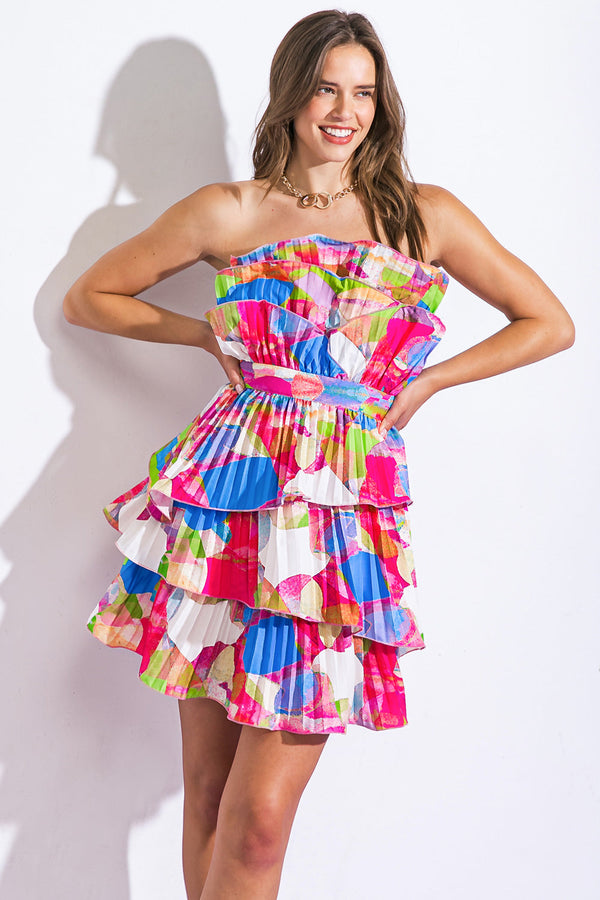 paradise-palms-woven-mini-dress Flying Tomato-Sophia's StyleDRESSES-1