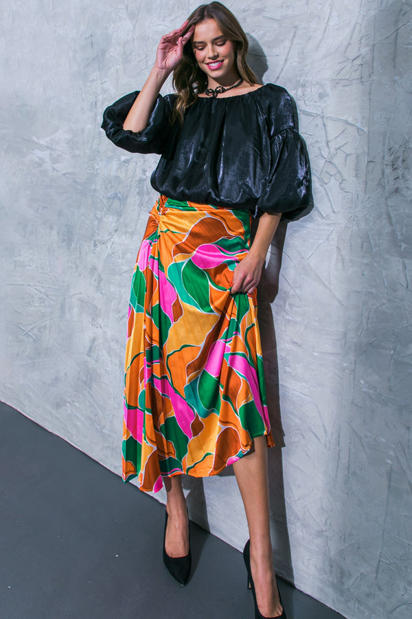 graceful-impression-woven-midi-skirt Flying Tomato-Sophia's StyleSKIRTS-1