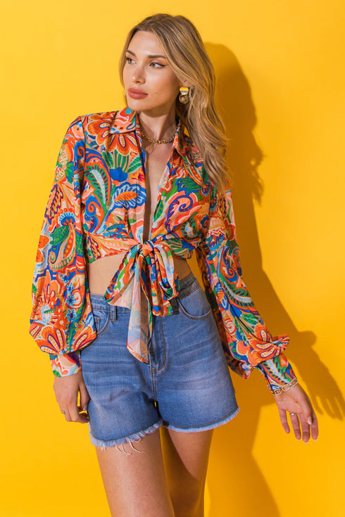 my-happy-place-woven-top Flying Tomato-Sophia's StyleTOPS-1