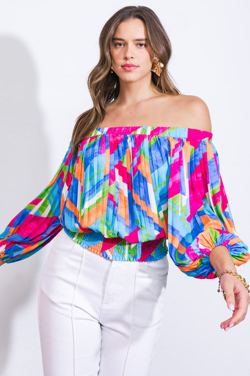 frosted-upon-woven-top Flying Tomato-Sophia's Style-7