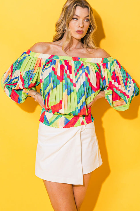 frosted-upon-woven-top Flying Tomato-Sophia's StyleTOPS-1