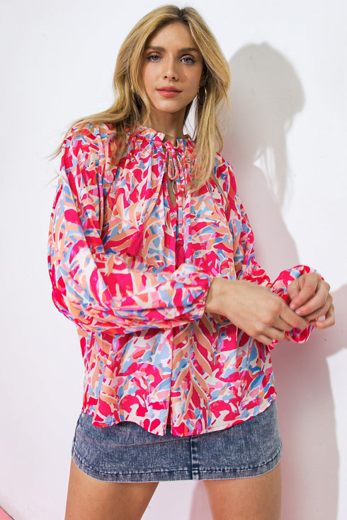 mistletoe-moment-woven-top Flying Tomato-Sophia's Style-6