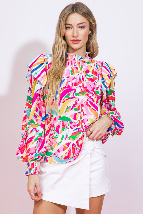 graceful-impression-woven-top-1 Flying Tomato-Sophia's StyleTOPS-1