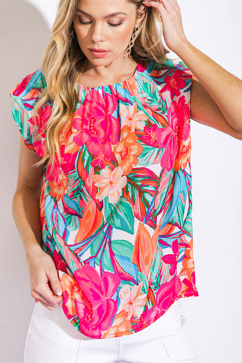 out-for-the-day-woven-top Flying Tomato-Sophia's StyleTOPS-1