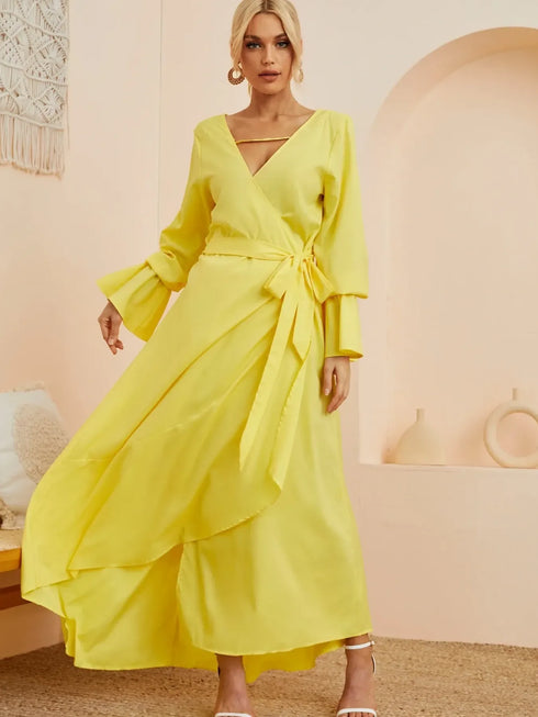 ruffled-wrap-maxi-dress-with-bell-sleeves-OhSoStyled-Sophia's-Style-2