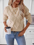 geometric-round-neck-long-sleeve-sweater-Sophia's Style-1