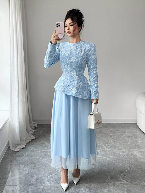 floral-long-sleeve-tulle-dress-OhSoStyled-Sophia's-Style-3