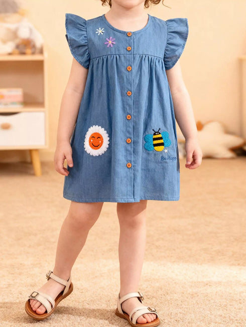 childrens-button-front-ruffle-sleeve-denim-dress-ohso-kids-sophias-style-2