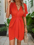 perfee-ruched-high-low-short-sleeve-dress-Sophia's Style-5