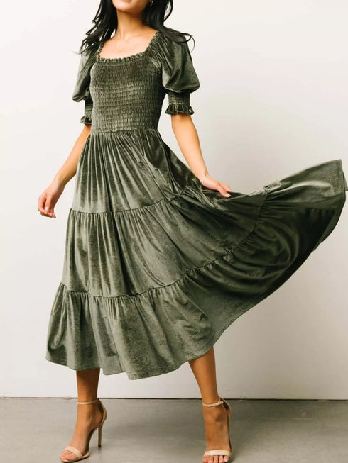 velvet-smocked-tiered-midi-dress-OhSoStyled-Sophia's-Style-7